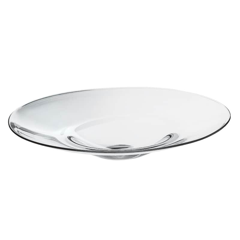 Majestic Gifts Inc. Glass Large Clear Serving Bowl / Plate 13.5